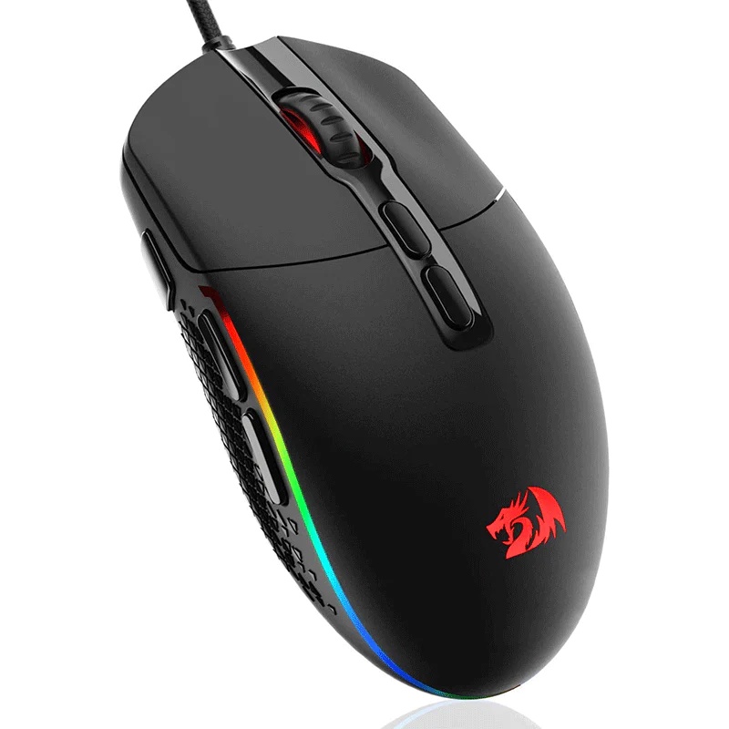 Redragon M719 Invader RGB Backlit Wired Optical Gaming Mouse 7 Programmable Buttons 10000 DPI Ergonomic PC Computer Gaming Mice with Fire Button 5 Adjustable Dpi Levels And 4 Polling Rate - | PH