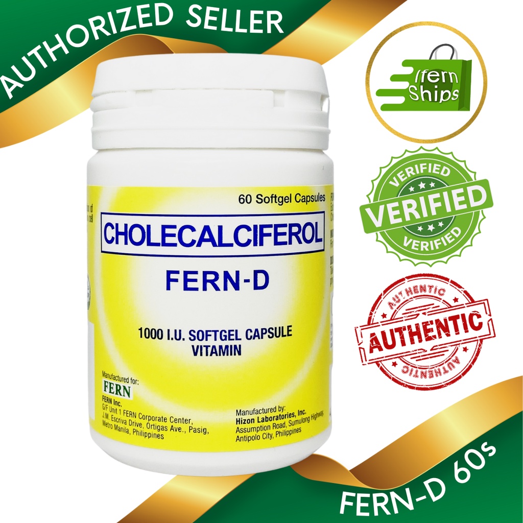 Original FERND Vitamin D3/Cholecalciferol 1,000 IU 60 Softgel Capsules