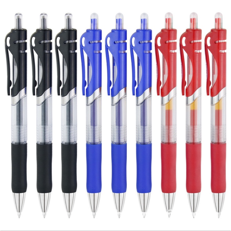 1 pc push button ballpen blue/black.red school and office pens ...