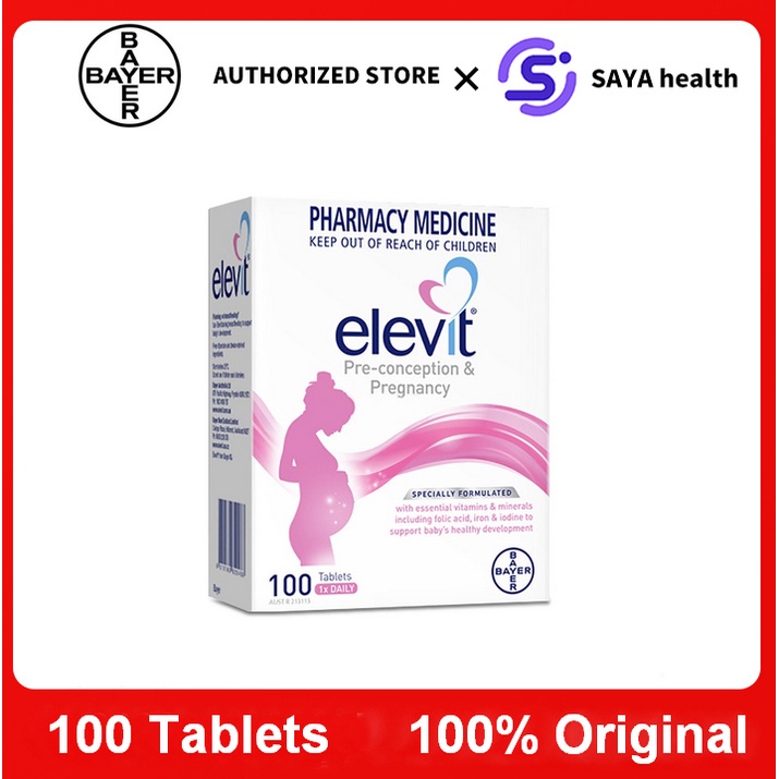 Bayer Elevit PreConception & Pregnancy Multivitamin 100 Tablets