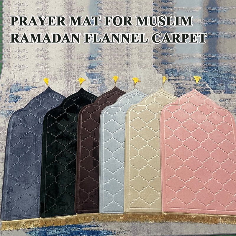 [ Prayer Rug Travel Worship Prayer Mat Tassel Home Floor Kneeling ...