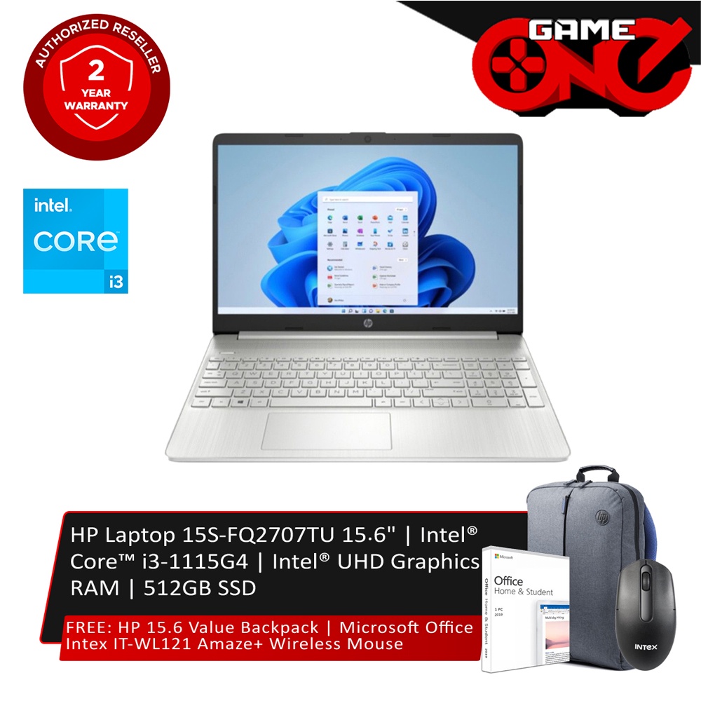 HP Laptop 15SFQ2707TU 15.6" Intel® Core™ i31115G4 Intel® UHD