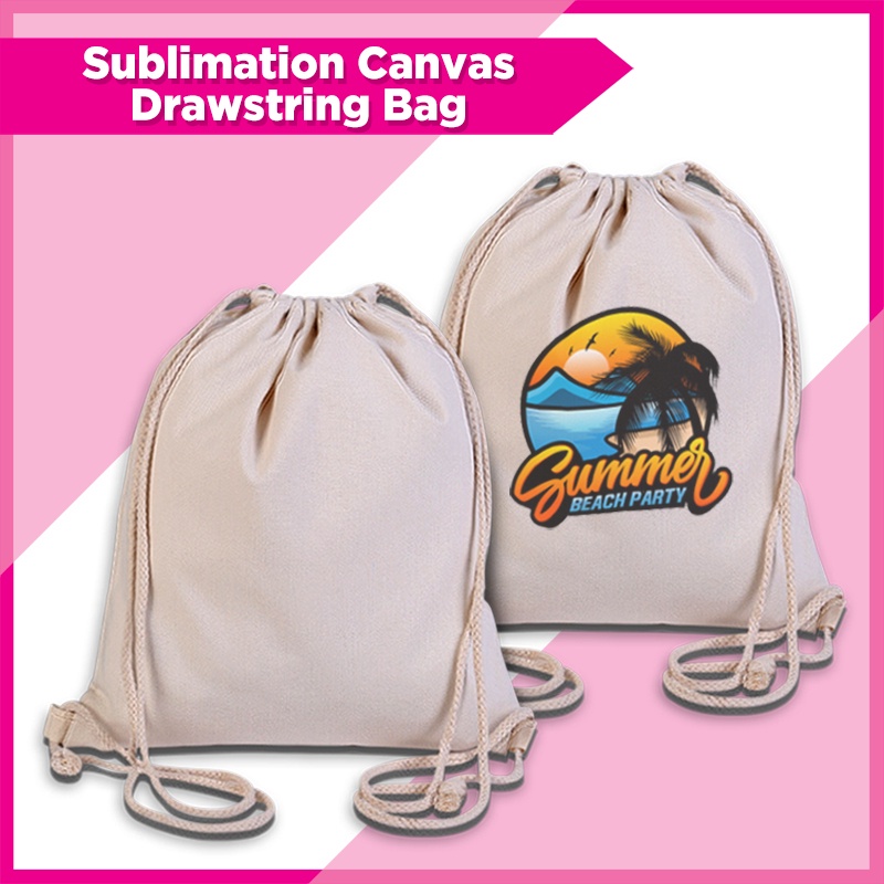 Sublimation Canvas Drawstring Bag 41x33cm | Shopee Philippines