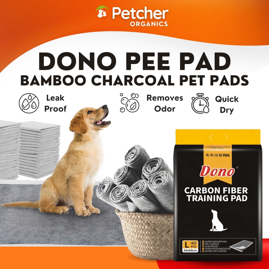 Dono Carbon Fiber Training Pee Pad with Charcoal Leak Proof Protection for Pets and Puppies Shopee Philippines