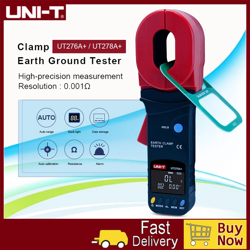 UNI-T UT278A+ UT276A+ Ground Loop Resistance Tester Digital Clamp ...