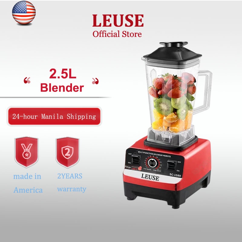 LEUSE 2.5L Heavy Duty Blender for shake Fruit soy milk Ice Crushed