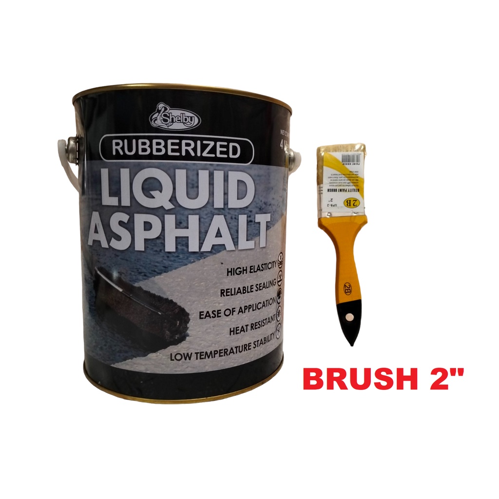 Shelby Rubberized Liquid Asphalt 4 Liters Waterproofing Paint | Shopee ...