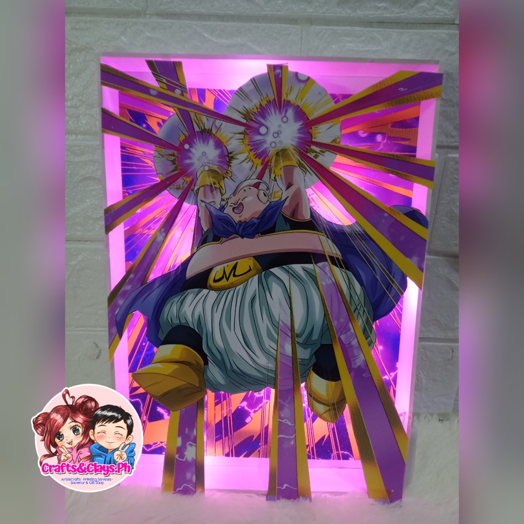 MAJINBUU Dragon Ball Z / 2D Lighted Wall Mural A4 Size / by Crafts