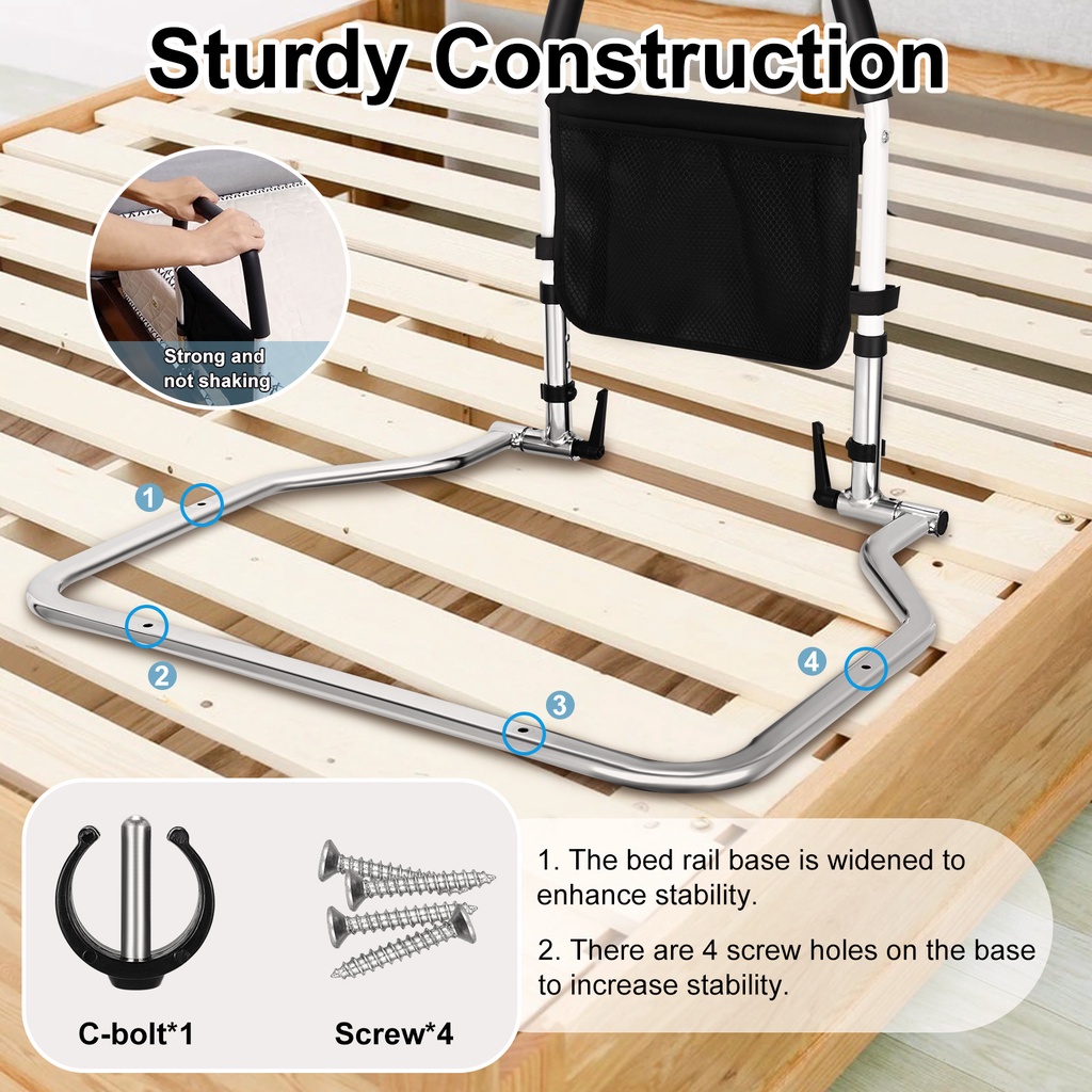 Elderly Bedside Guardrail Bed Rail Protection Device Adult Bed Handrail