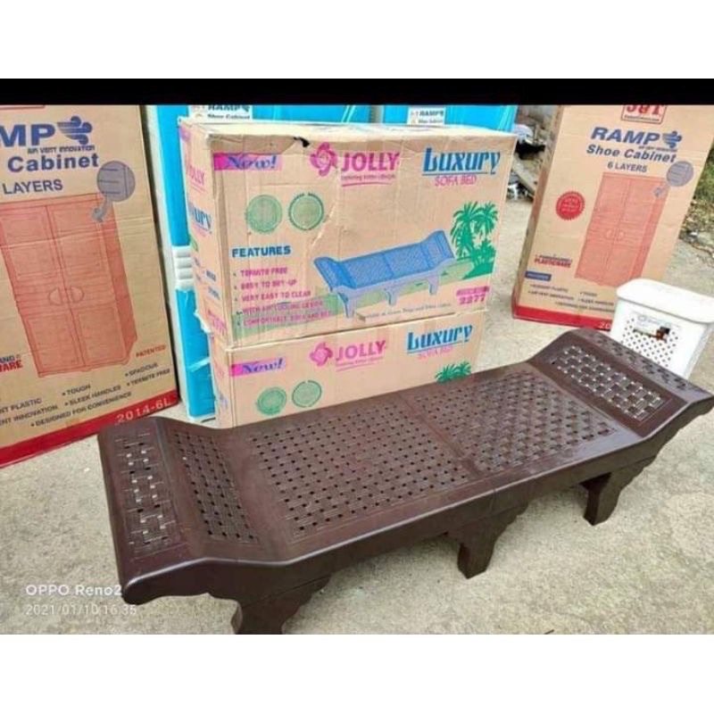 Jolly plastic elegant sofa bed 74.5x22.5x17. 25 inches with highl