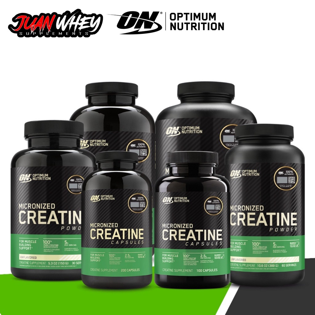 ON CREATINE CAPSULES (100 I 200 | 300 CAPS) SEALED BOTTLE | Shopee ...