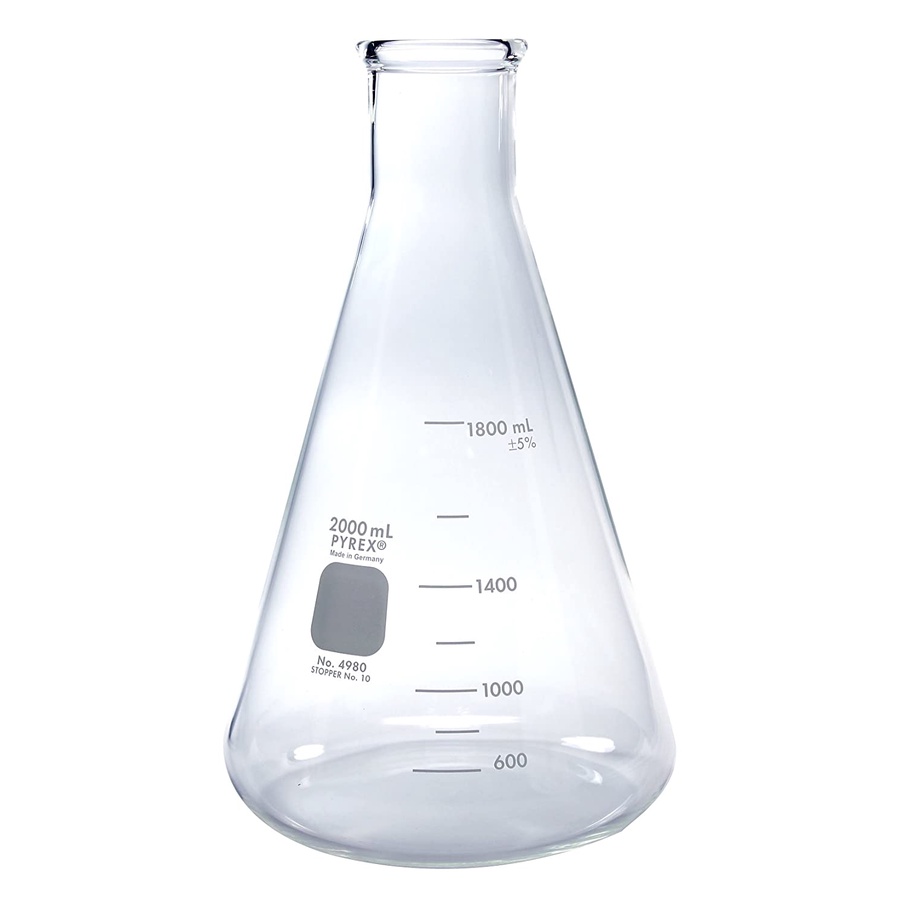 Erlenmeyer flask conical flask titration flask borosilicate glass