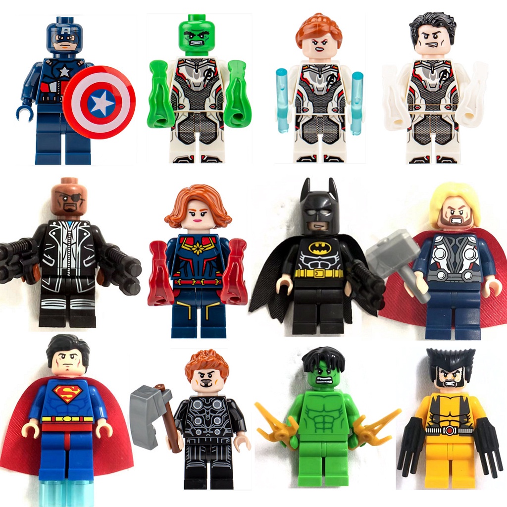 20pcs Set Avengers Minifigures Blocks Superhero Collectibles Assembled 