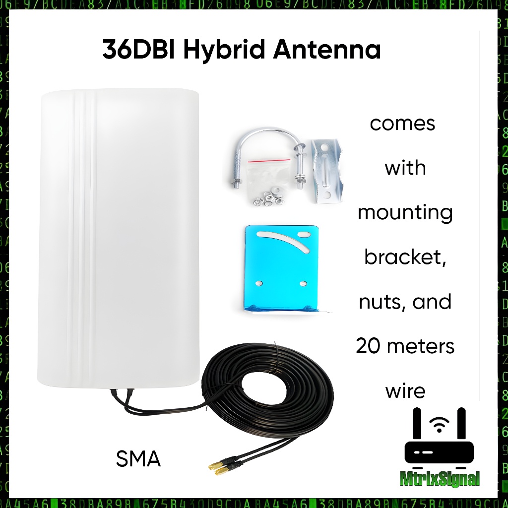 Hybrid 36dbi Outdoor Antenna with 20Meters wire Shopee Philippines