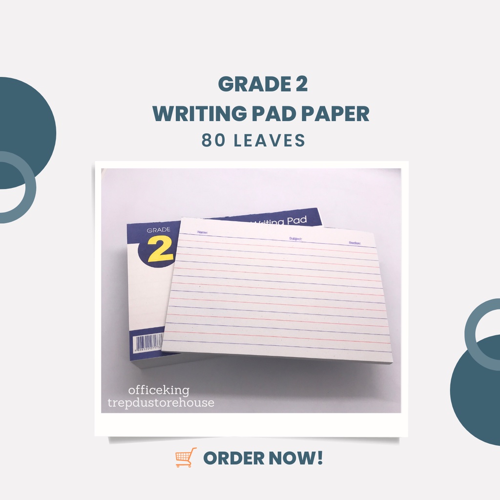 Writing pad paper Grade 2 80 leaves Shopee Philippines
