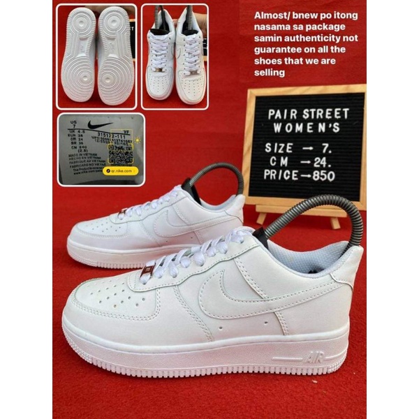 PAIR STREET AF1 TRIPLE WHITE | Shopee Philippines