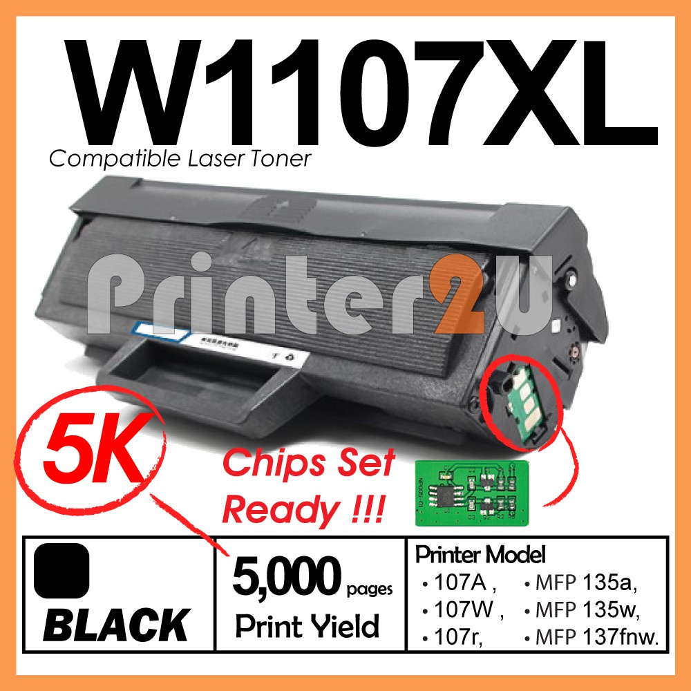 HIGH PIGE YIELD Compatible to HP W1107A 107A Cartridge for HP 107A 107W ...