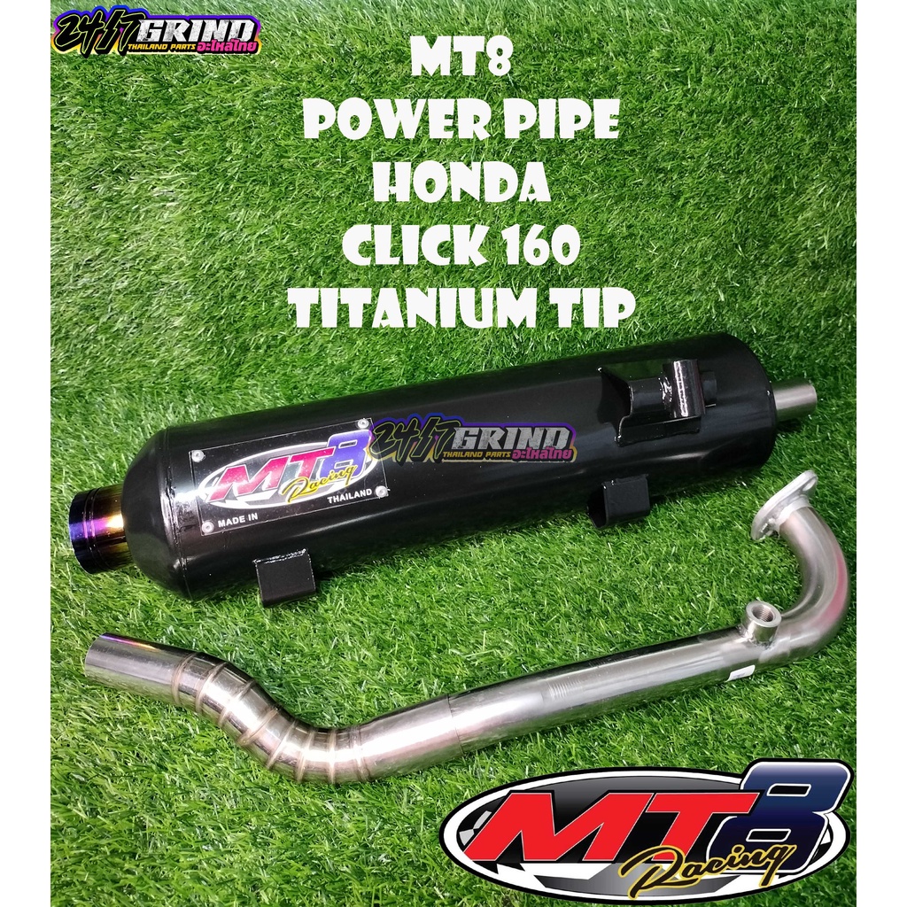 Mt8 Power Pipe Honda Click 160 Titanium Tip Thailand Made Shopee Philippines 6777