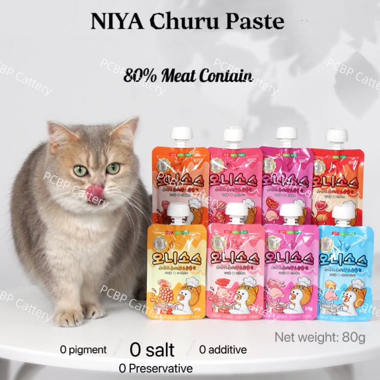 NiYa 80g Cat treats churu snacks kitten Nutrition and fattening creamy