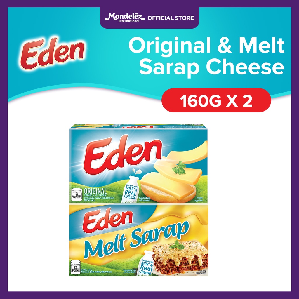 Eden Cheese Bundle Original 160g and Melt Sarap 160g with Real Milk