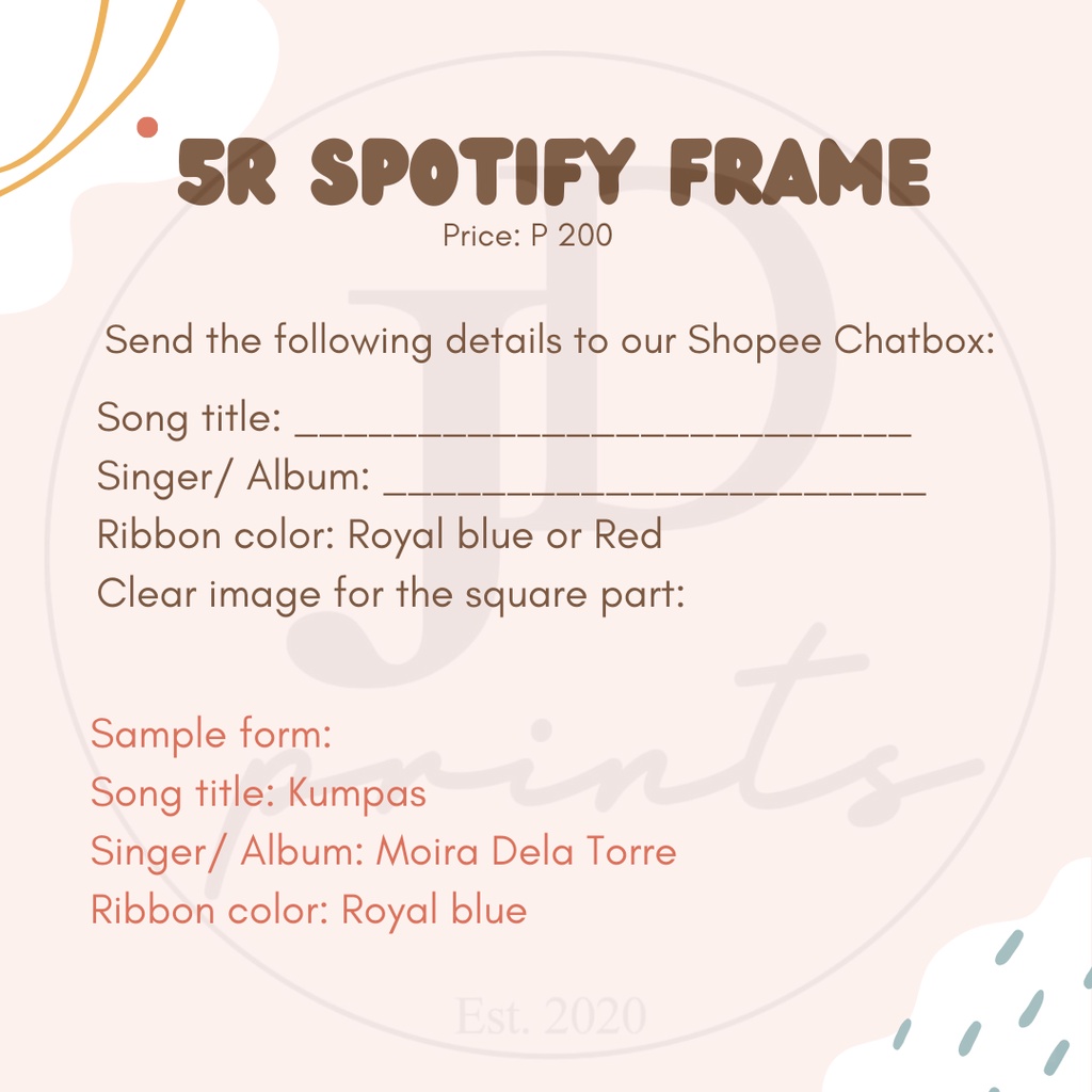 Customized Spotify Code on Frame (5R Spotify code frame) | Shopee ...