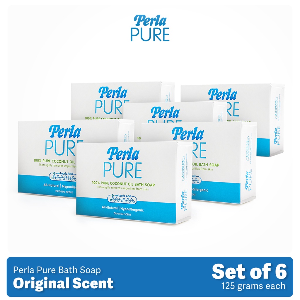 Perla Pure Bath Hypoallergenic Soap Original - Personal Care (Set of 6 ...