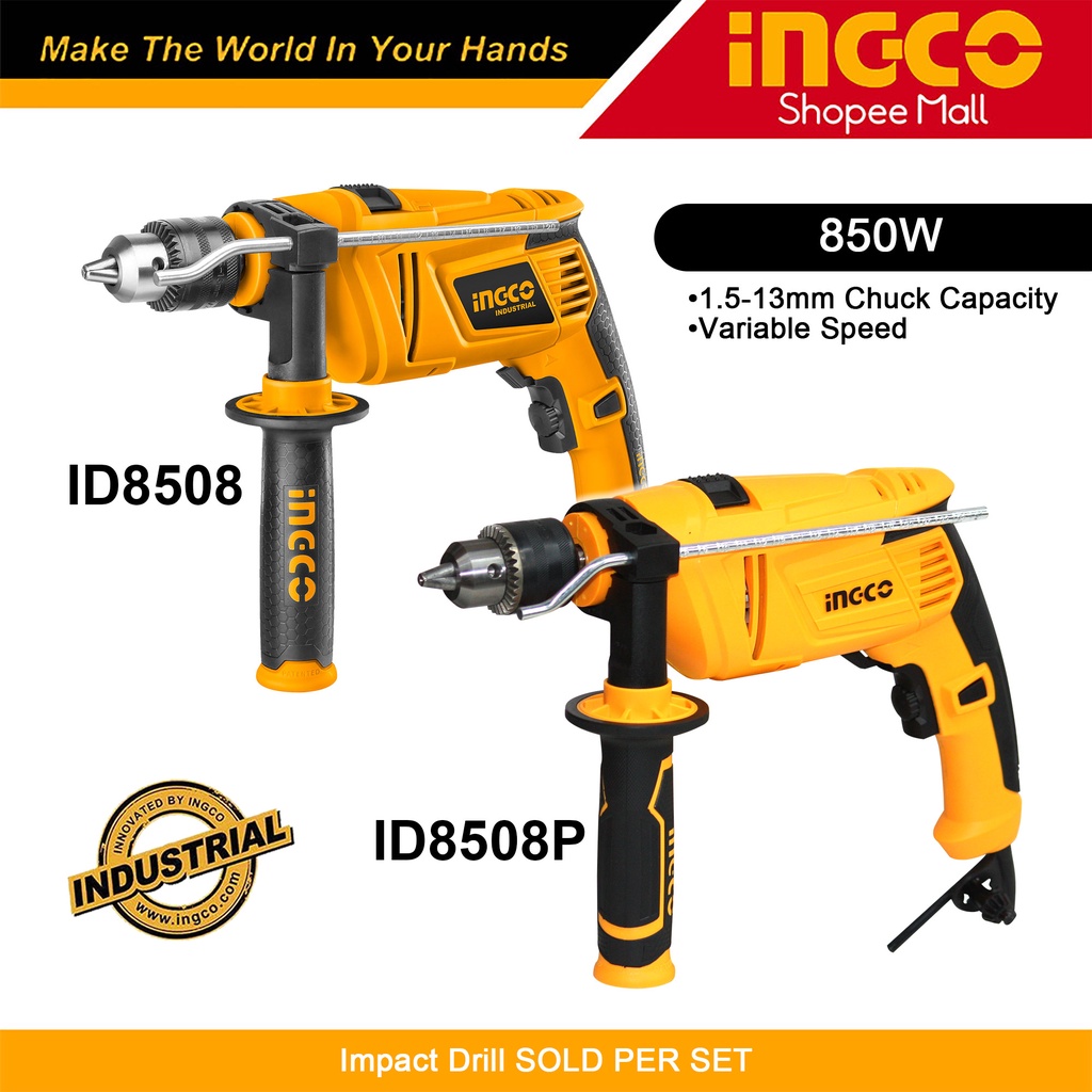 Ingco ID8508 Industrial Hammer / Impact Drill 13mm with Variable Speed