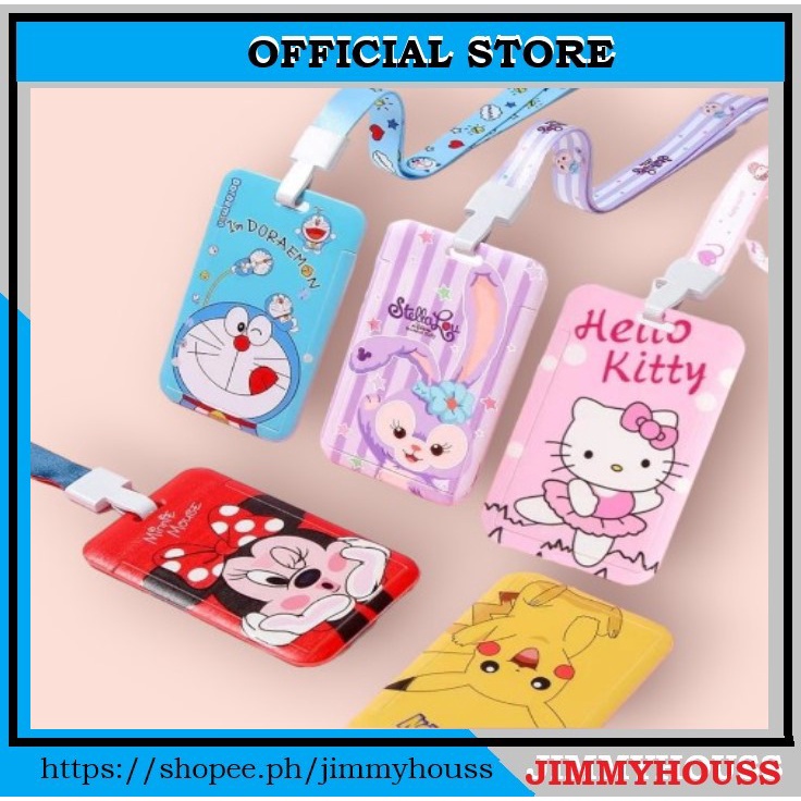 JH CARTOON CHARACTER ID CARD HOLDER SCHOOL ID Straps ID Card Detachable ...