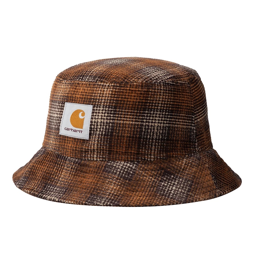 LEGIT CARHARTT WIP CORD BUCKET HAT HAMILTON BROWN WILEY CHECK
