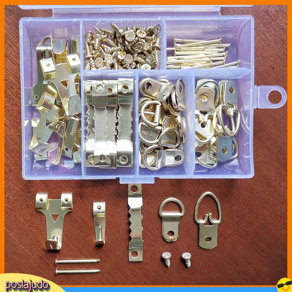 H&S Sall D Rings Frae Hooks For Picture Hanging - 80 Pieces D Ring - View #6