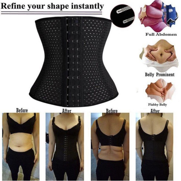 ☃℡☸Waist Girdle Tummy Trimmer Body Shaper Breathable Waist Binder Waist