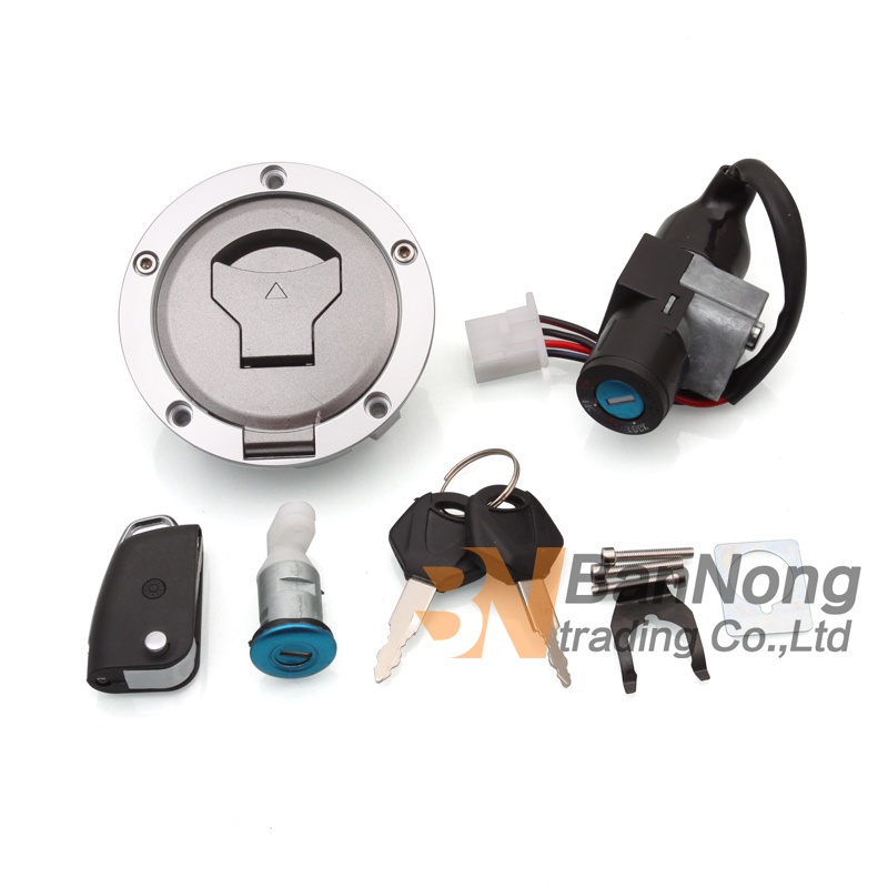 Ignition Switch Lock Gas Fuel Petrol Tank Cap Cover Set For HONDA