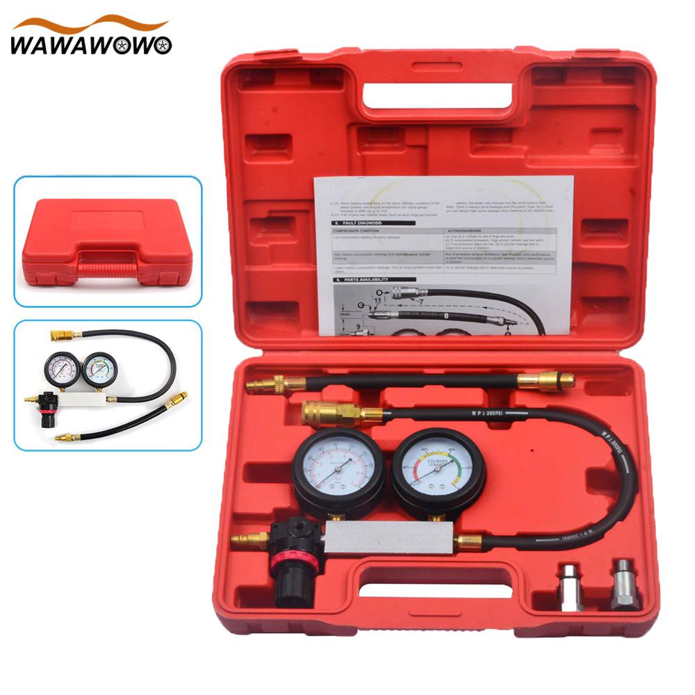 Cylinder Leak Detector Engine Compression Diagnosis Tester Kit Leakage