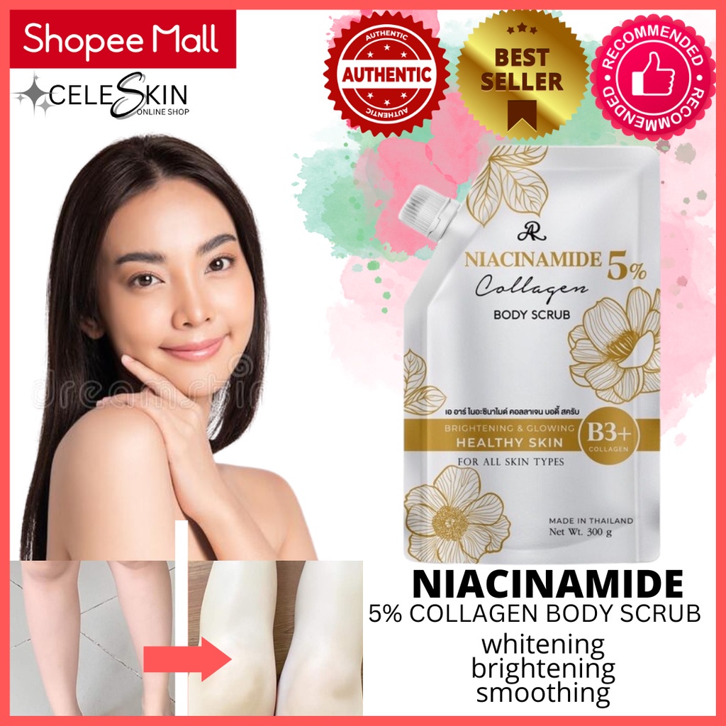 AR Niacinamide 5% Collagen Face & Body Whipped Scrub 300g (FDA ...