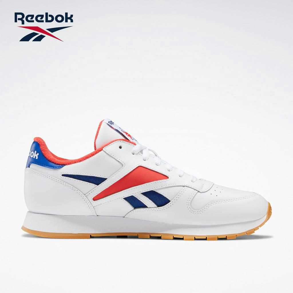 Reebok CL Leather Mark Classic Shoes for Men White Red