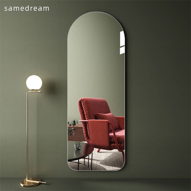 IKEA arched mirror wallmounted selfadhesive frameless fullbody