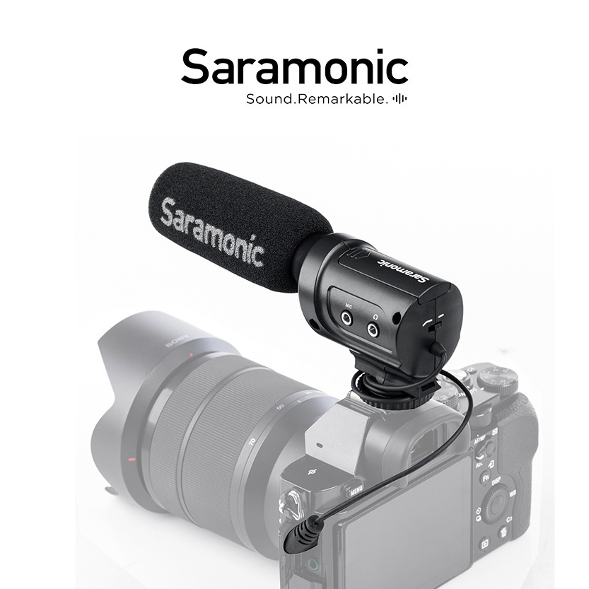 Saramonic SRM3 OnCamera Shotgun Microphone Furry Windscreen with
