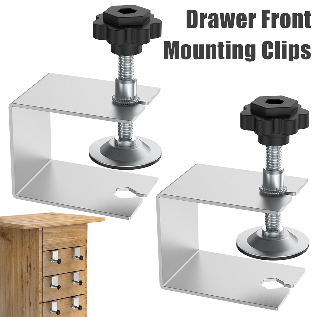 Fivalo Drawer Front Installation Clamps, Quick Install Drawer Front Installation Clamps, 21mm-50mm Adjustable Width, For Installing Cabinets, Drawer Panel (2-PCS - View #3