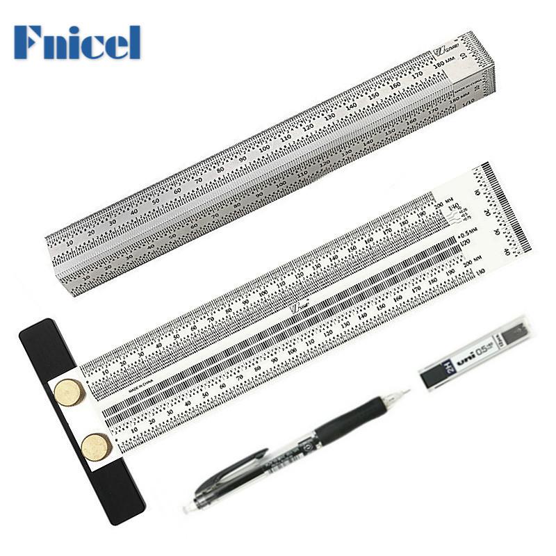 Stainless High-precision T-Type Scale Hole Ruler Woodworking Scribe ...