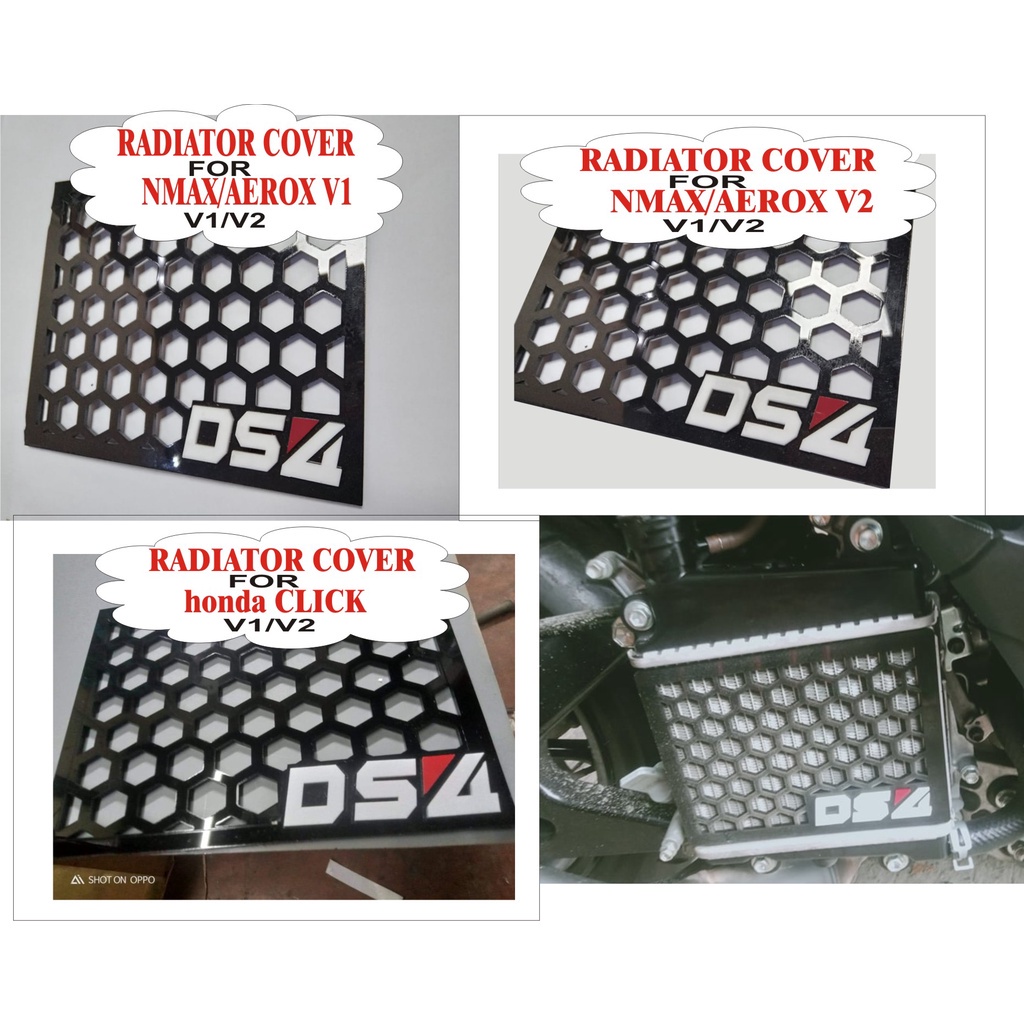 Ds4 Radiator Cover For Nmax Aerox Version 1 And 2 Honda Click V1 V2 Mx Mxi Shopee