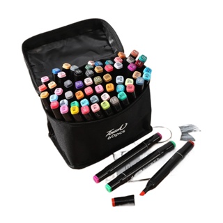 Scool 80 Color Marker Alcohol Markers Set Touch Markers Pen Ohuhu Alcohol  Markers Colored Pens And Markers Set