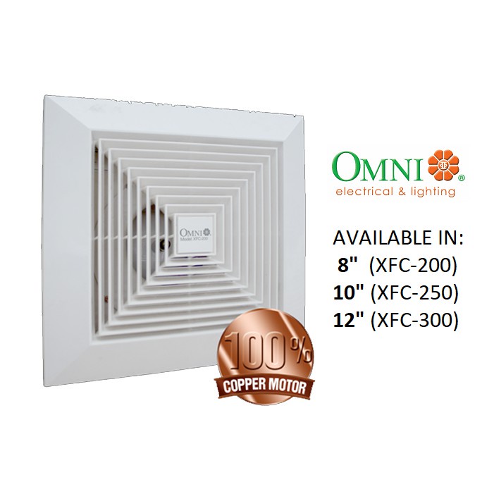 №Omni Ceiling Mounted Exhaust Fan 8" 10" 12" (XFC200 / XFC250 / XFC