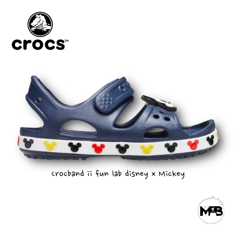 Crocs fun lab crocband ii disney mickey mouse sandal k (J1) | Shopee ...