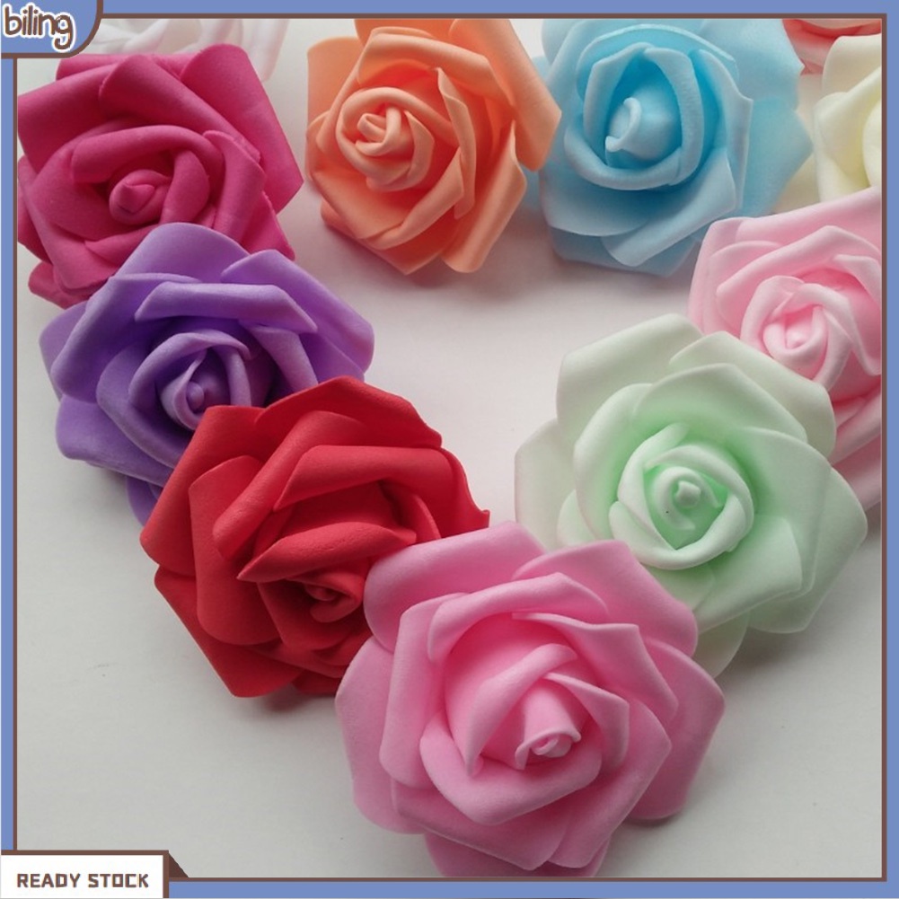 [biling] 25/50/100Pcs Artificial PE Foam Rose Flowers Head DIY Wedding ...