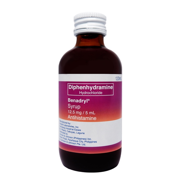 2023NEW Benadryl Syrup 120ml Allergy medicine, Antihistamine