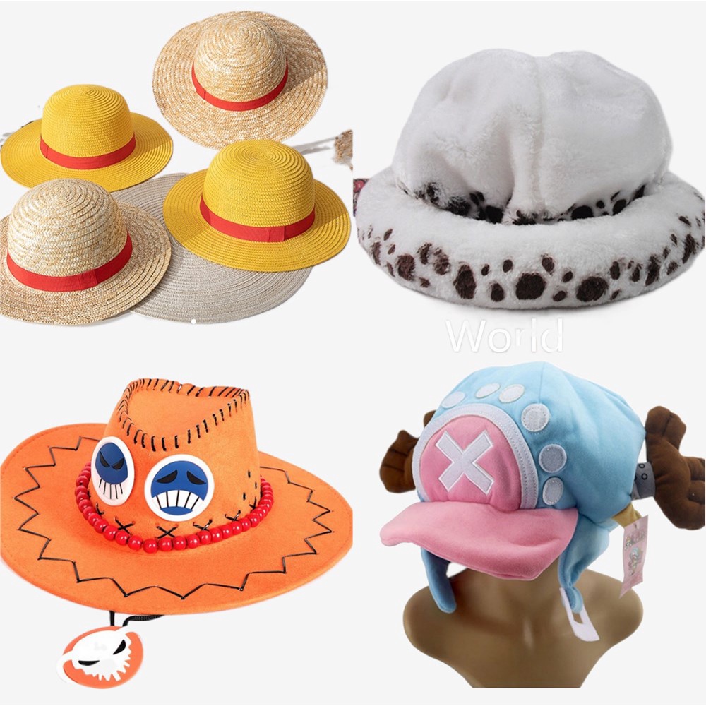 In stock♨One Piece Luffy Straw Hat Ace Hat Law Hat Tony Chopper Hat Cap