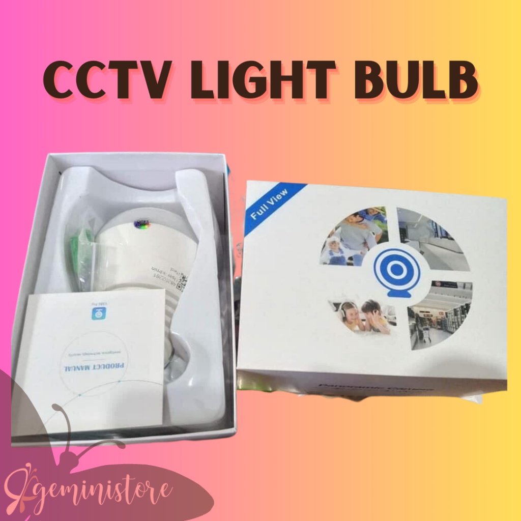 ☃¤GEMINI STORE CCTV IP Camera Camera ,HD1080P Light Bulb Camera V380S
