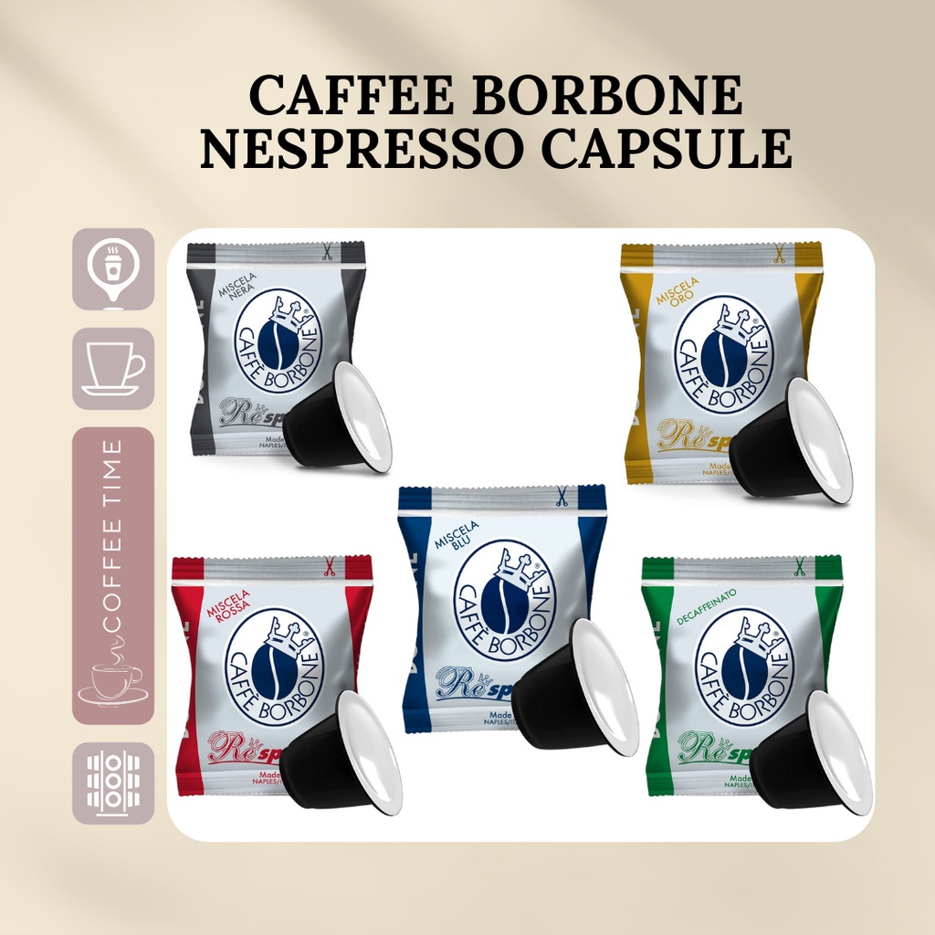300 Capsules Nespresso Compatible CAFFE' BORBONE - Nespresso