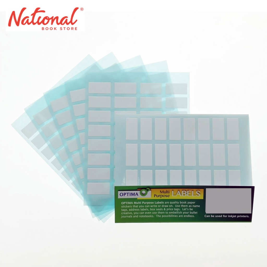 Optima Label Sticker MPLPLN-1232 12x32mm 192's 32 Labels Per Sheets ...