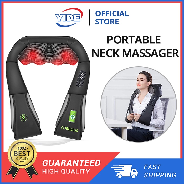 Yide Cordless Wireless Neck Back Massager Shiatsu Neck And Shoulder